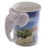 Cup with elephants Handle