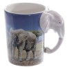 Cup with elephants Handle