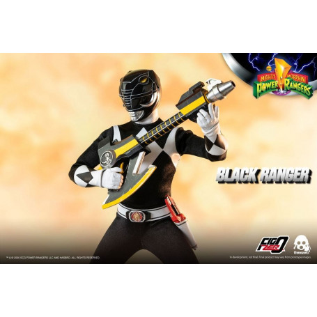 Three 0 - Black Ranger - Mighty Morphin Power Rangers FigZero 1/6