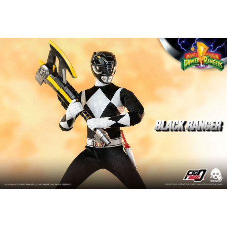 Three 0 - Black Ranger - Mighty Morphin Power Rangers FigZero 1/6
