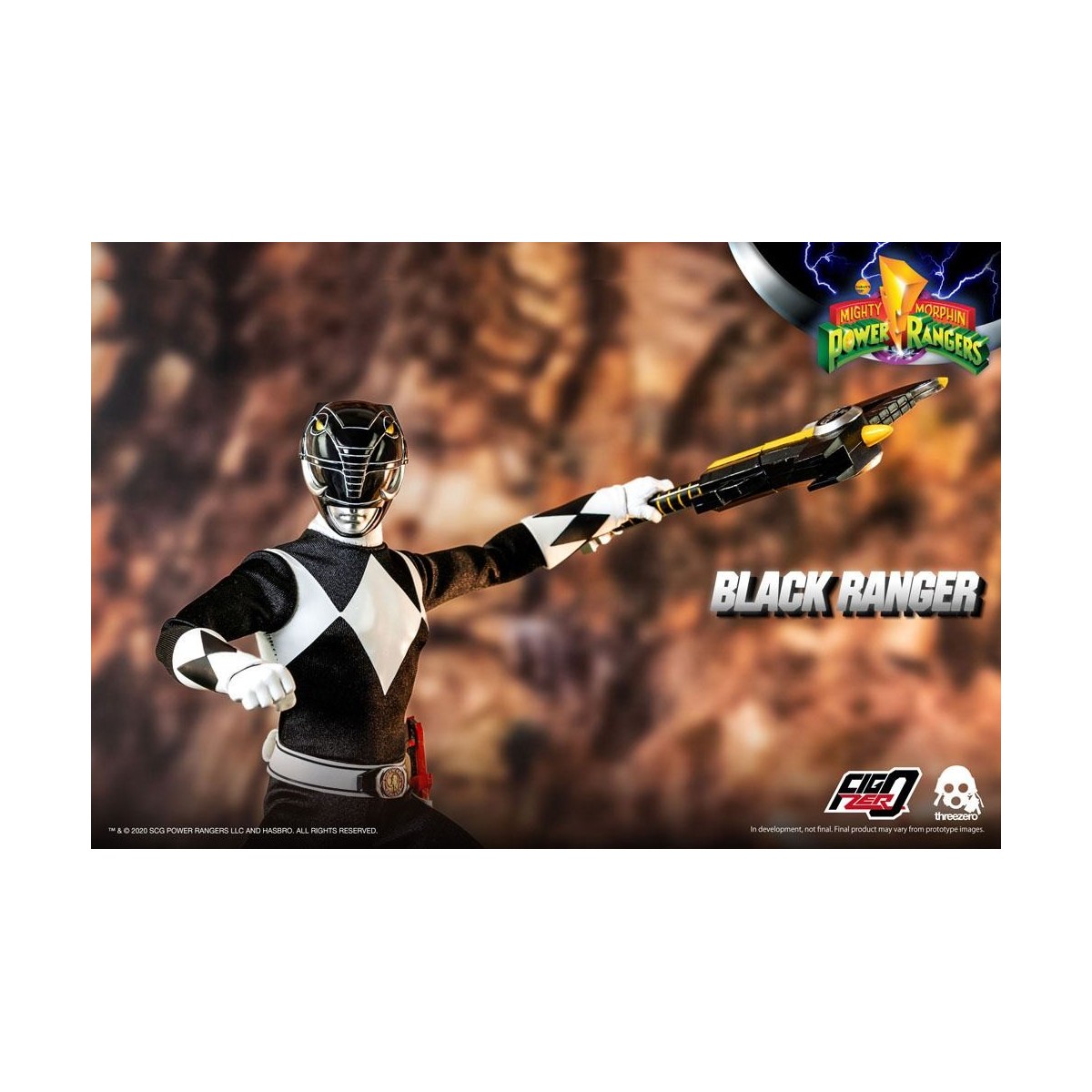 Three 0 - Black Ranger - Mighty Morphin Power Rangers FigZero 1/6