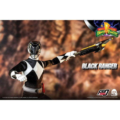 Three 0 - Black Ranger - Mighty Morphin Power Rangers FigZero 1/6