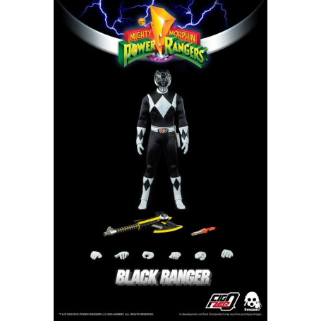 Three 0 - Black Ranger - Mighty Morphin Power Rangers FigZero 1/6