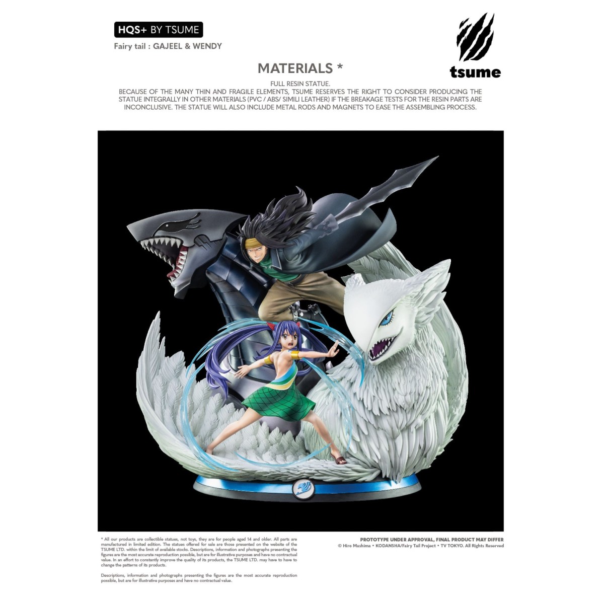 Tsume Statue Fairy Tail Gajeel & Wendy HQS+