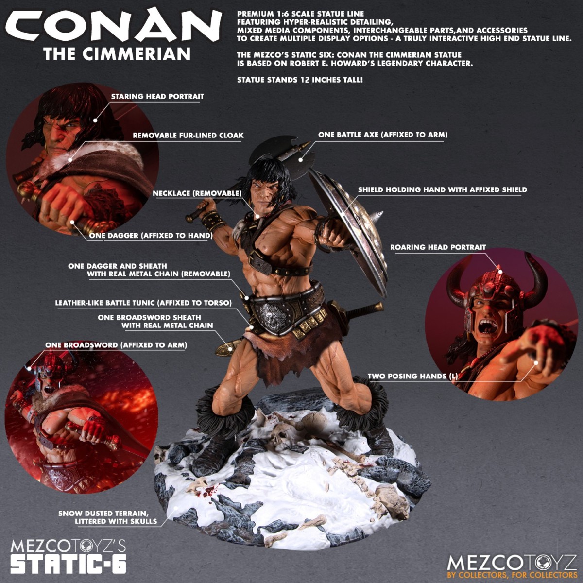 Mezco - Static 6 - Conan the Cimmerian 1/6 statue