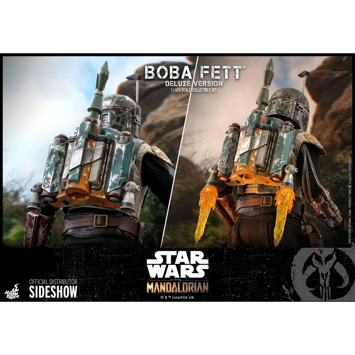 Hot Toys Star Wars The Mandalorian Boba Fett Deluxe Version 1/6 Movie Masterpiece