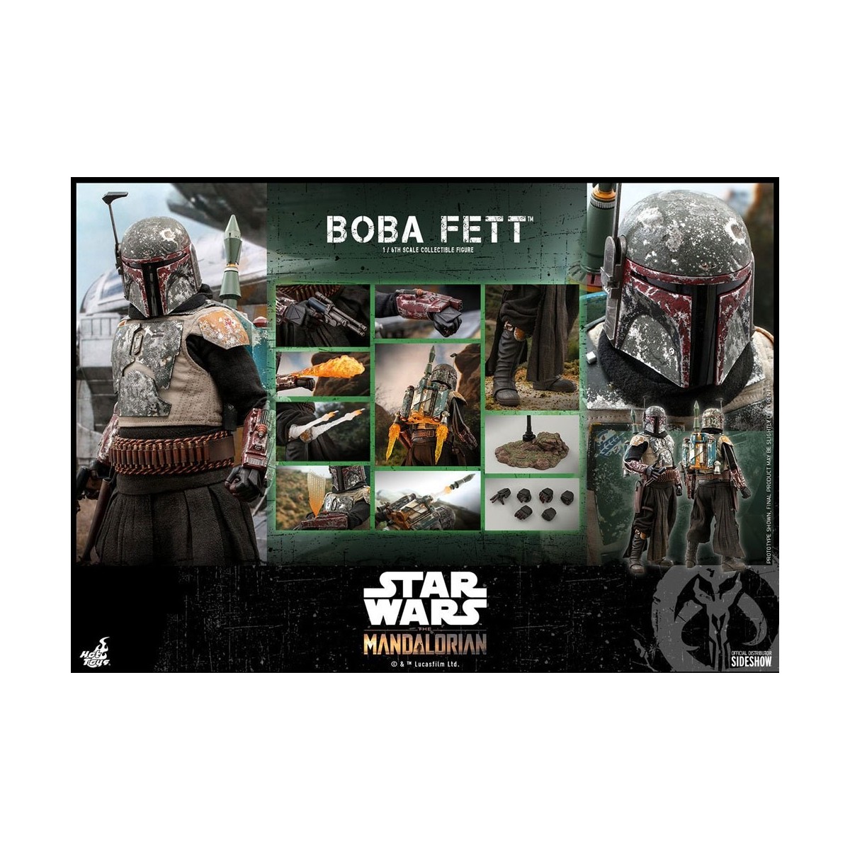 Hot Toys Star Wars The Mandalorian Boba Fett Deluxe Version 1/6 Movie Masterpiece
