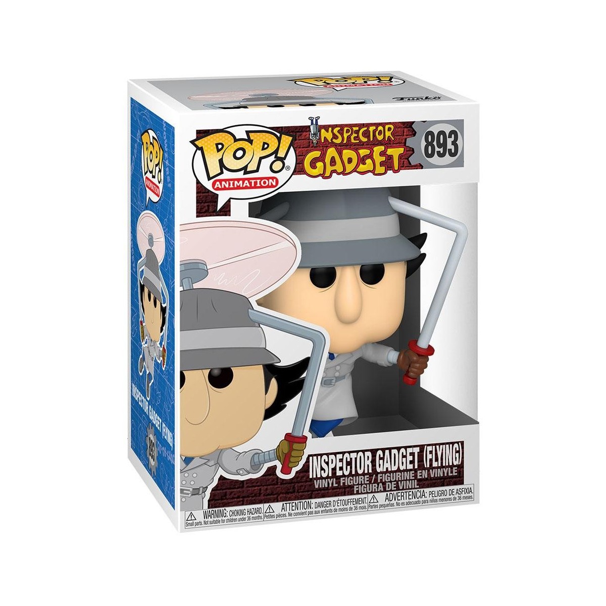 Funko POP! Animation 893 - Inspector Gadget Flying - Gadgeto-copter - Inspector Gadget