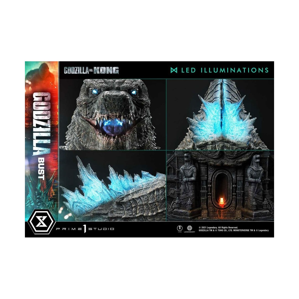 Prime 1 Studio - Godzilla Bust - Godzilla vs Kong Bonus Version