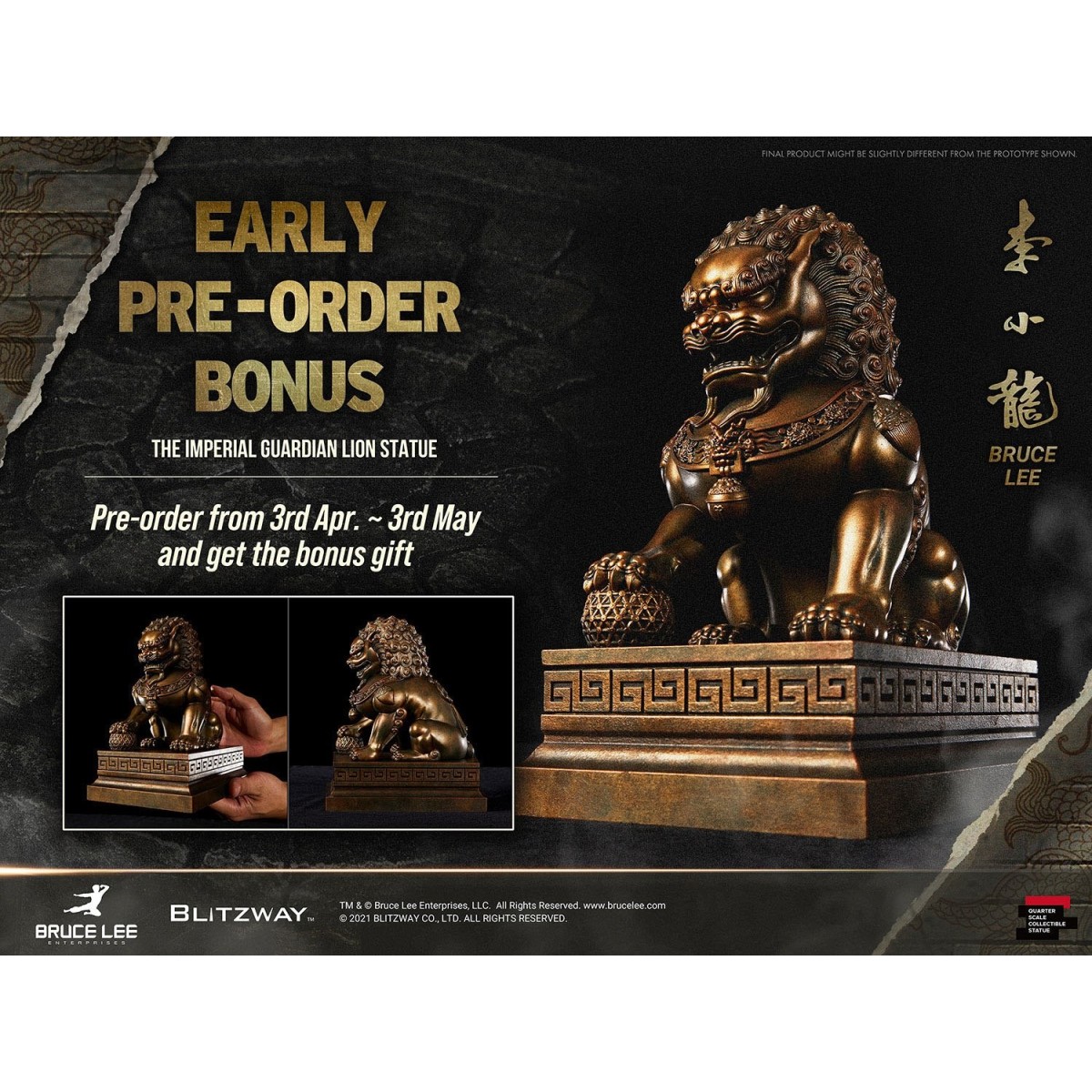Blitzway - Bruce Lee statuette 1/4 80th Anniversary Tribute - 55 cm