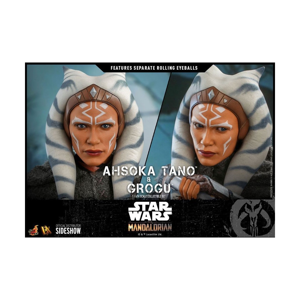 Hot Toys Star Wars - Ahsoka Tano & Grogu- The mandalorian 1/6