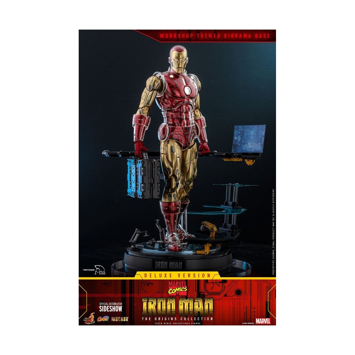 Hot toys - Iron Man Deluxe Version - Marvel The Origins Collection Comic Masterpiece figure 1/6