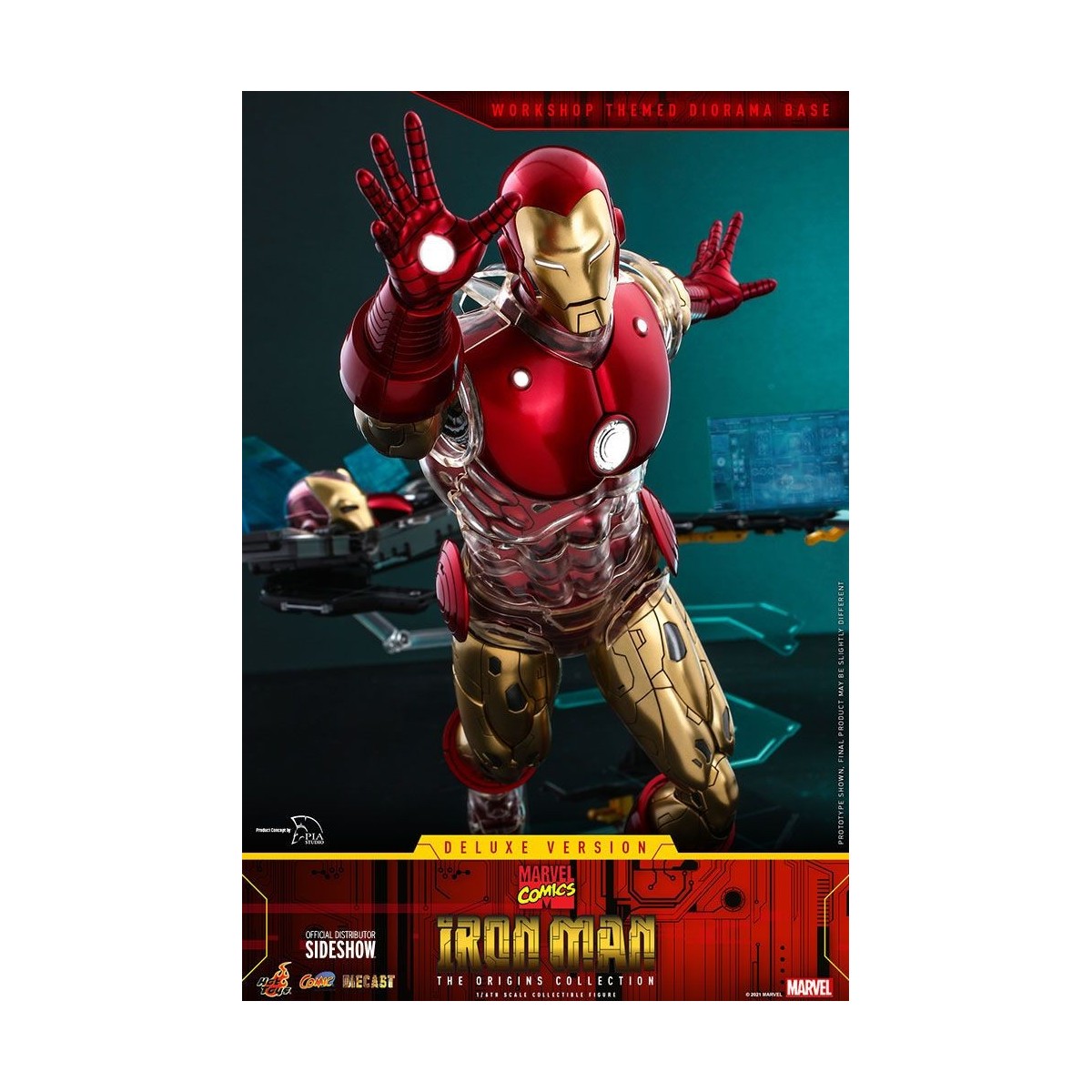 Hot toys - Iron Man Deluxe Version - Marvel The Origins Collection Comic Masterpiece figure 1/6