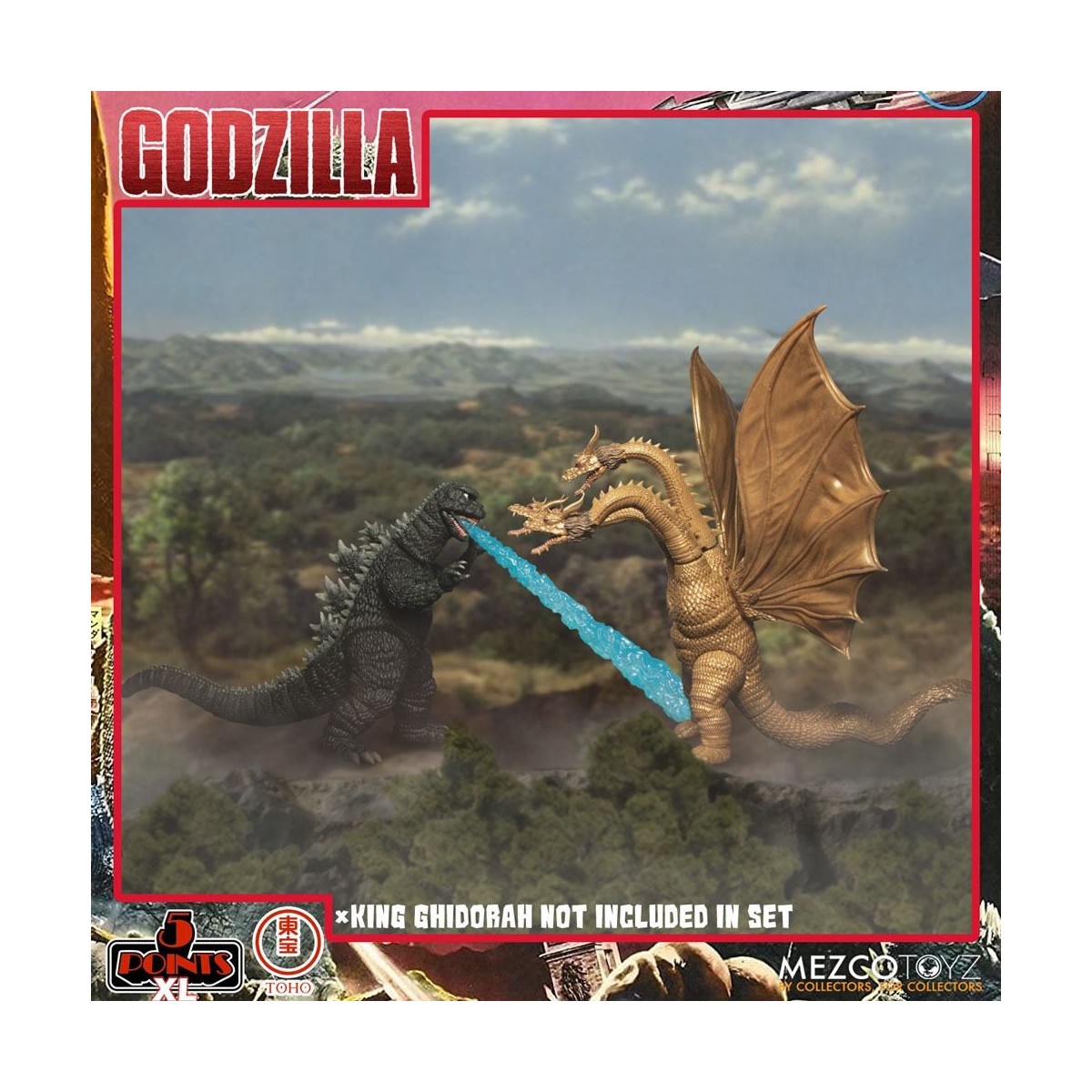 Mezco 5 Points XL Deluxe Box Set Round 1 - Godzilla: The Invaders Attack