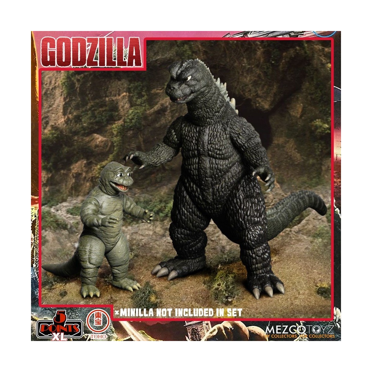 Mezco 5 Points XL Deluxe Box Set Round 1 - Godzilla: The Invaders Attack