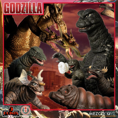 Mezco 5 Points XL Deluxe Box Set Round 1 - Godzilla: The Invaders Attack