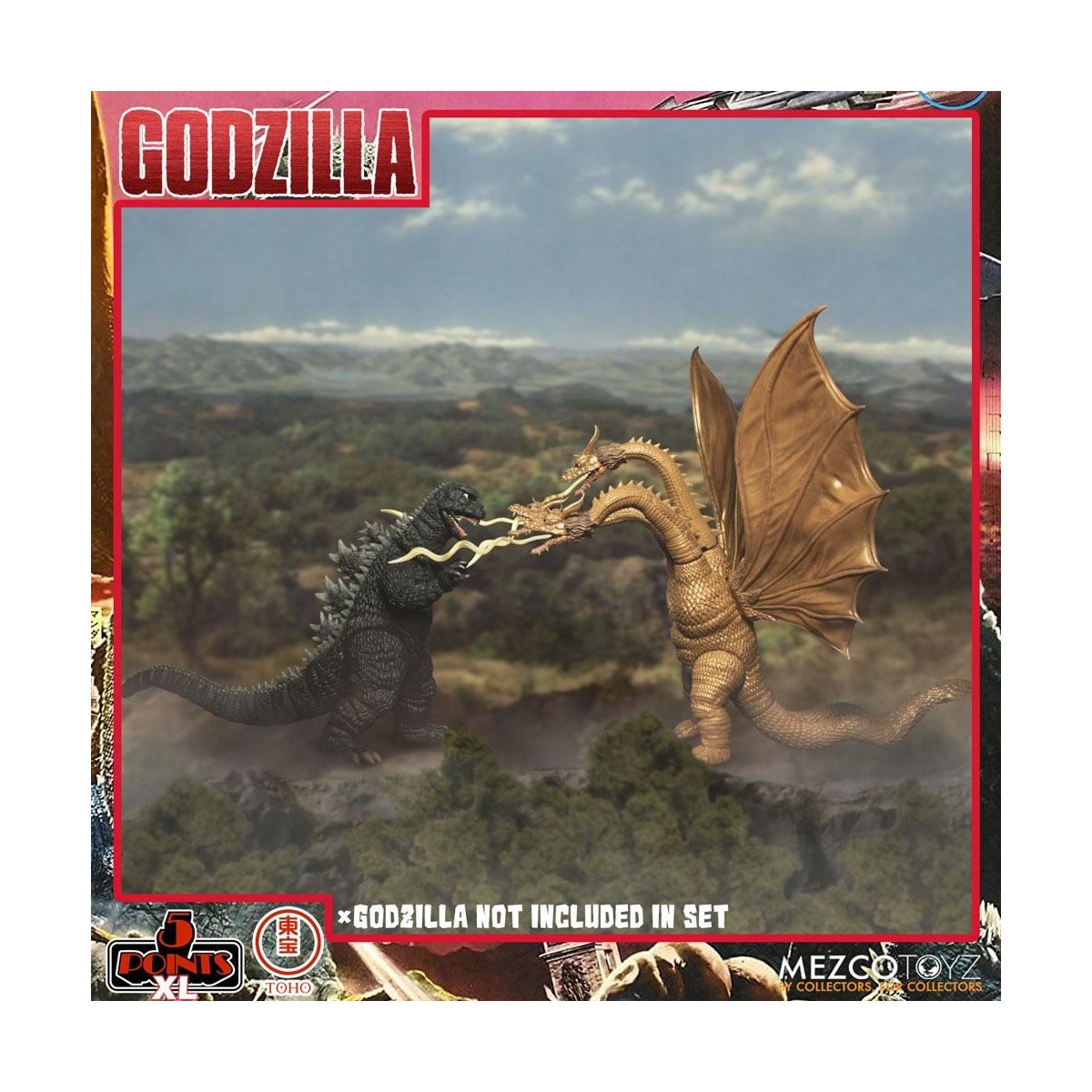 Mezco 5 Points XL Deluxe Box Set Round 2 - Godzilla: Invaders Attack