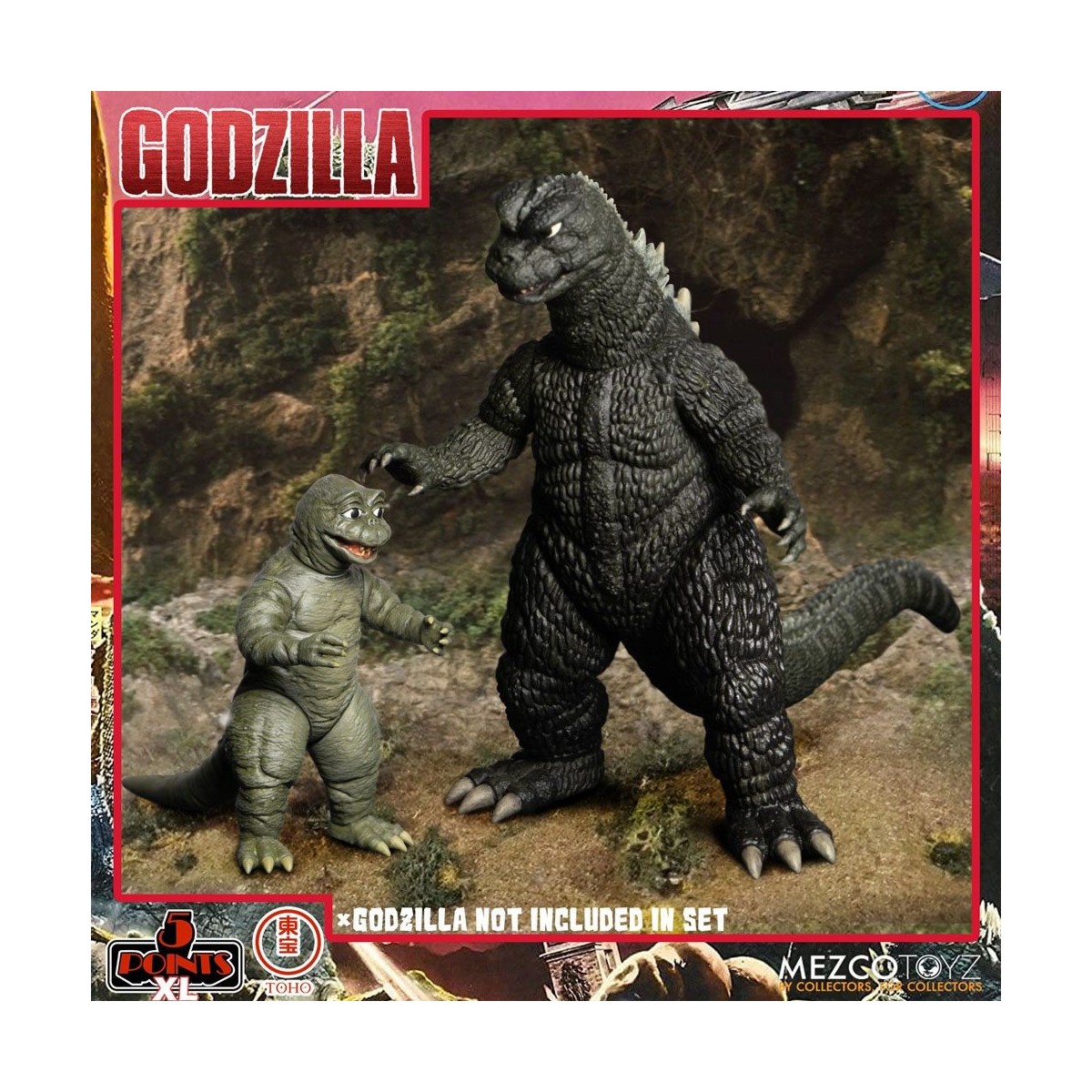 Mezco 5 Points XL Deluxe Box Set Round 2 - Godzilla: Invaders Attack