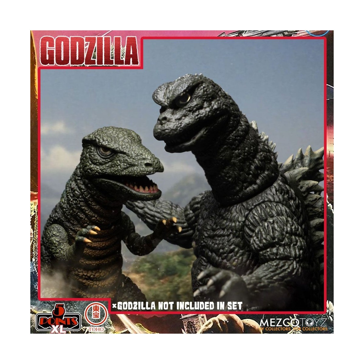 Mezco 5 Points XL Deluxe Box Set Round 2 - Godzilla: Invaders Attack