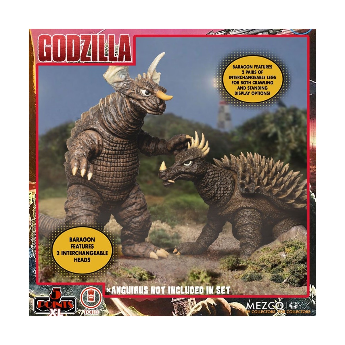 Mezco 5 Points XL Deluxe Box Set Round 2 - Godzilla: Invaders Attack