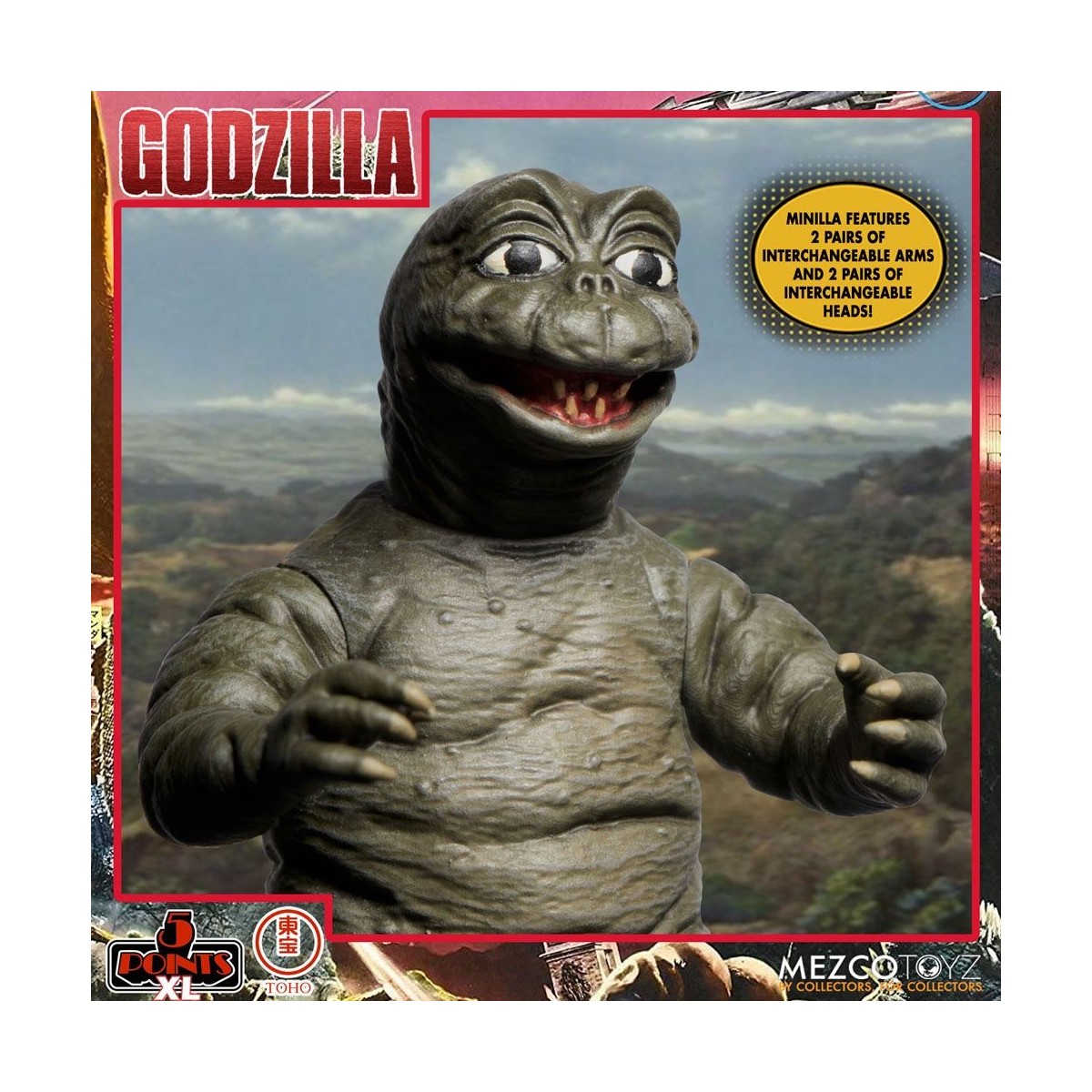 Mezco 5 Points XL Deluxe Box Set Round 2 - Godzilla: Invaders Attack