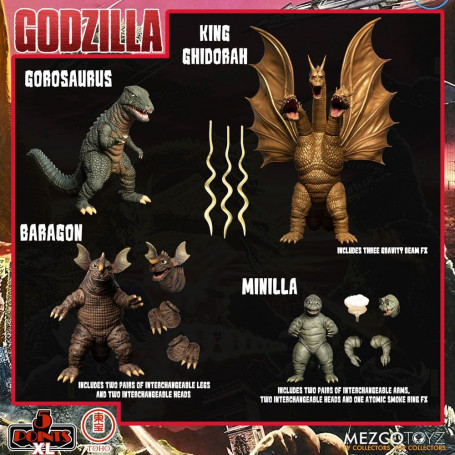 Mezco 5 Points XL Deluxe Box Set Round 2 - Godzilla: Invaders Attack
