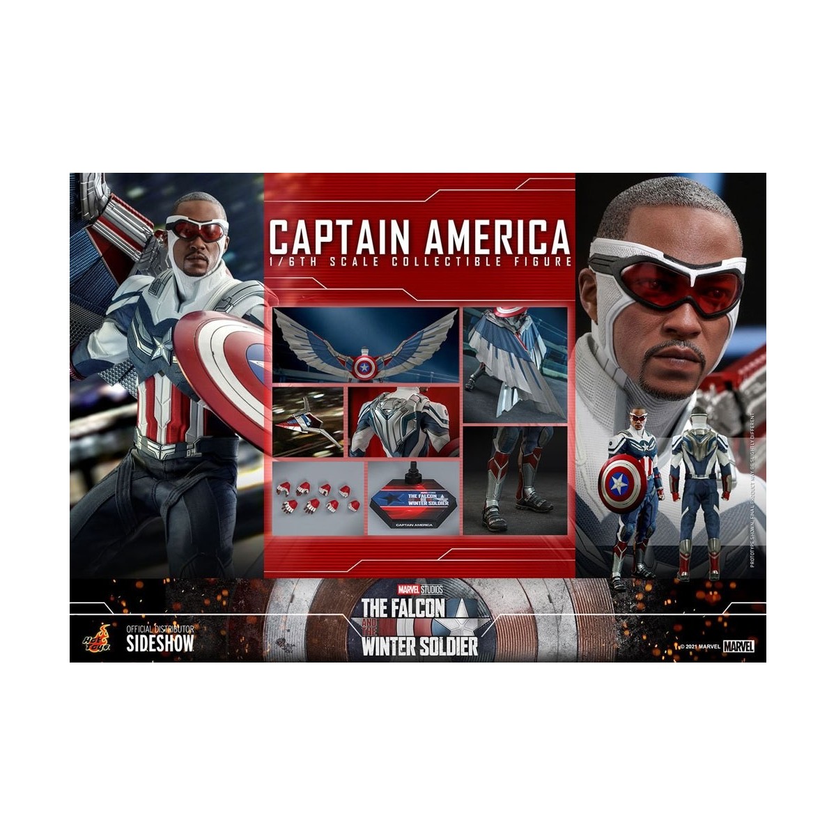 Hot Toys Marvel - Captain America 1/6 - The Falcon and The Winter Soldier
