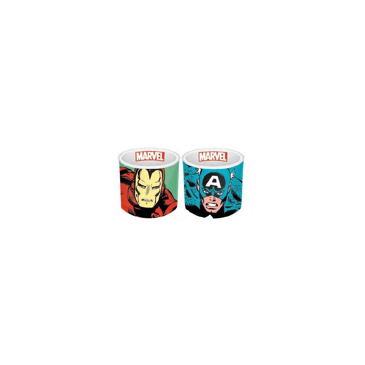 Marvel Comics - Set of 2 ceramic egg cups Iron Man & Captain America