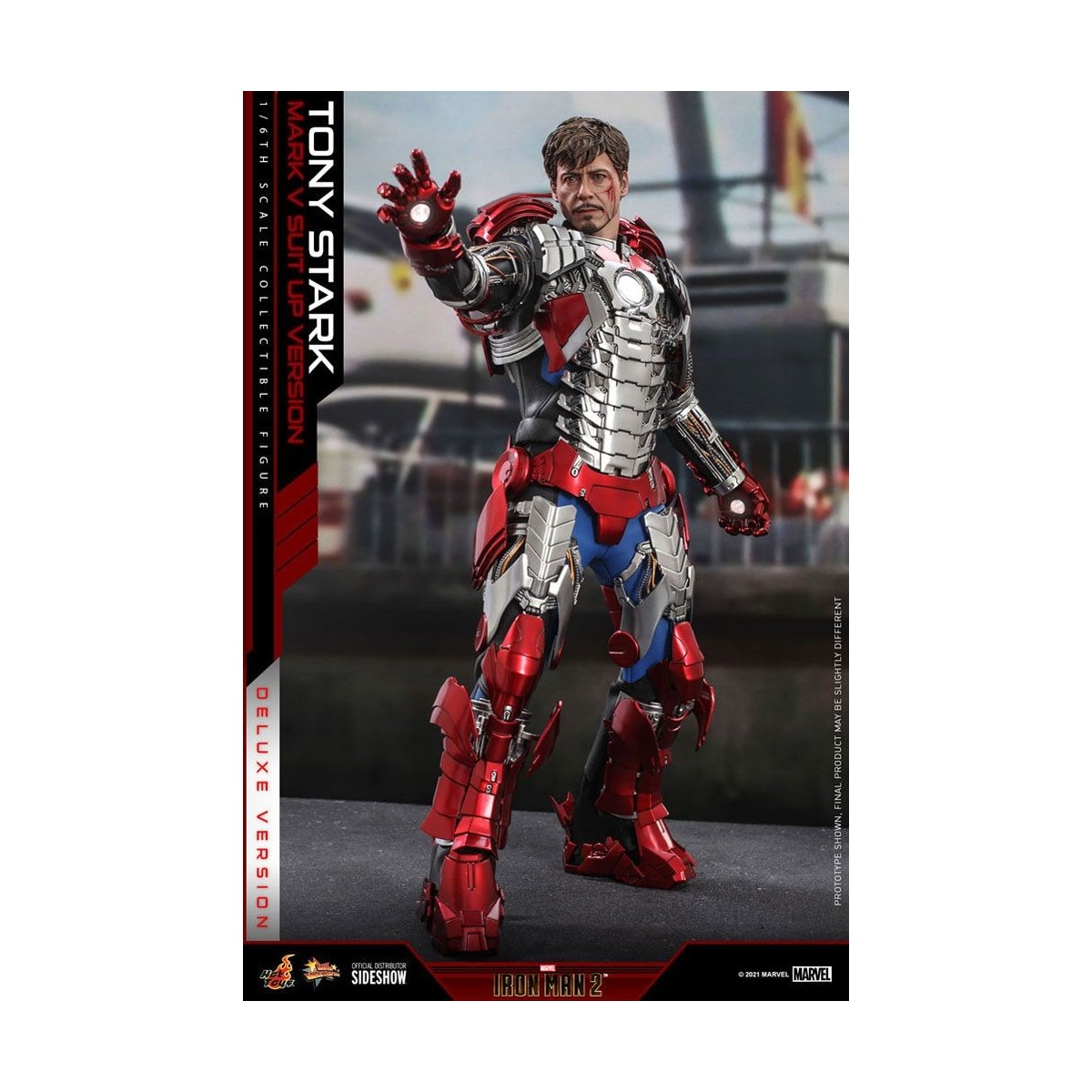 Hot Toys Iron Man 2 - Mark V Suit Up Deluxe Version 1/6
