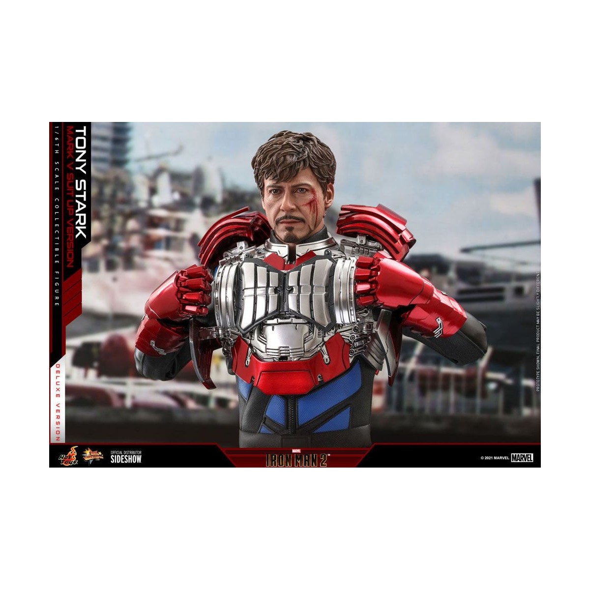 Hot Toys Iron Man 2 - Mark V Suit Up Deluxe Version 1/6