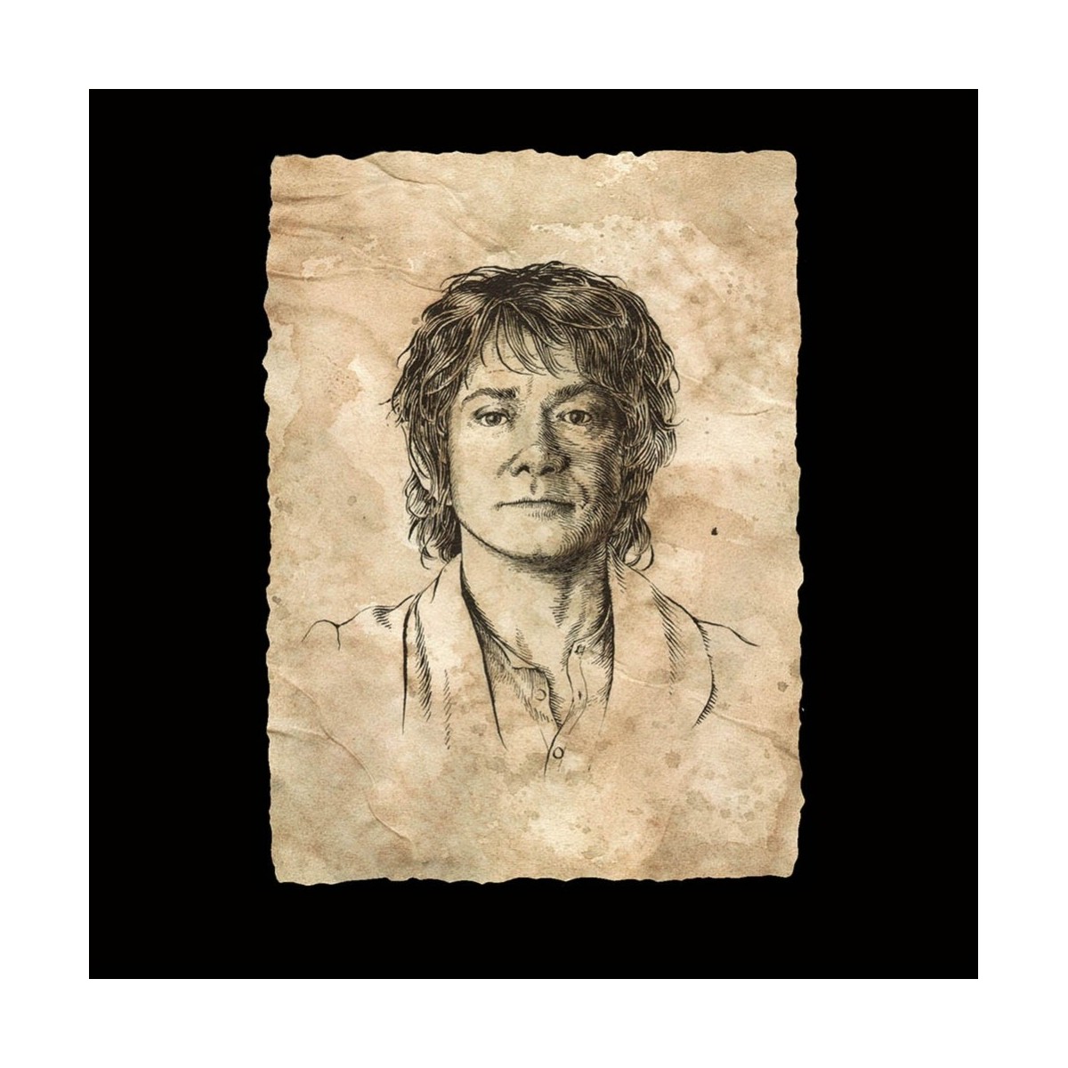 Weta - Bilbo Portrait Print - The Hobbit An Unexpected Journey Art Print