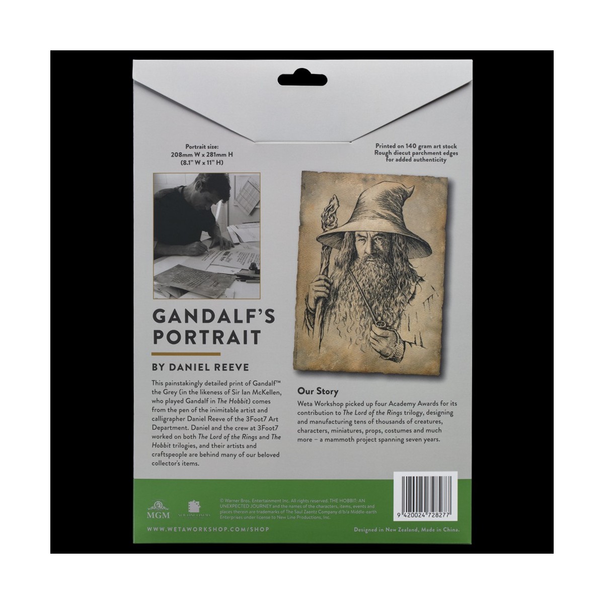 Weta - Gandalf Portrait Print - The Hobbit An Unexpected Journey Art Print