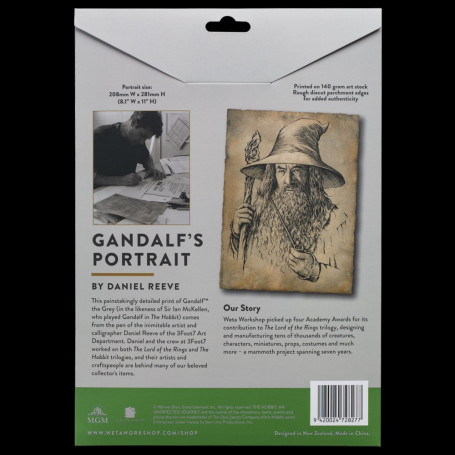 Weta - Gandalf Portrait Print - The Hobbit An Unexpected Journey Art Print