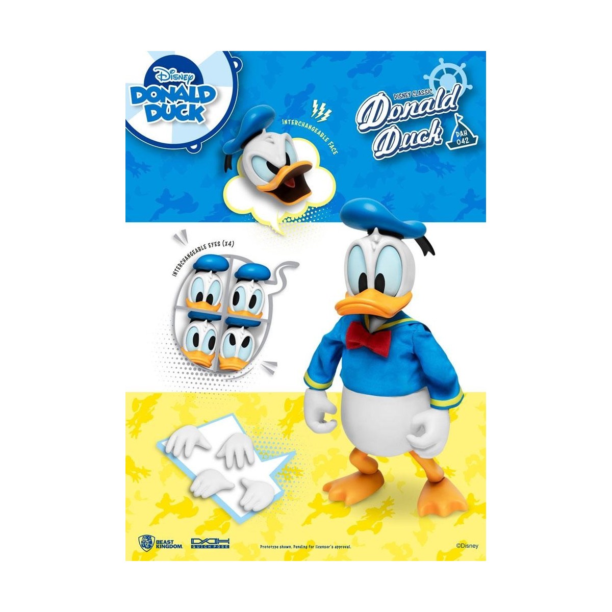 Beast Kingdom Disney Classic Figurine - Donald Duck Classic Version - Dynamic Action Heroes 1/9