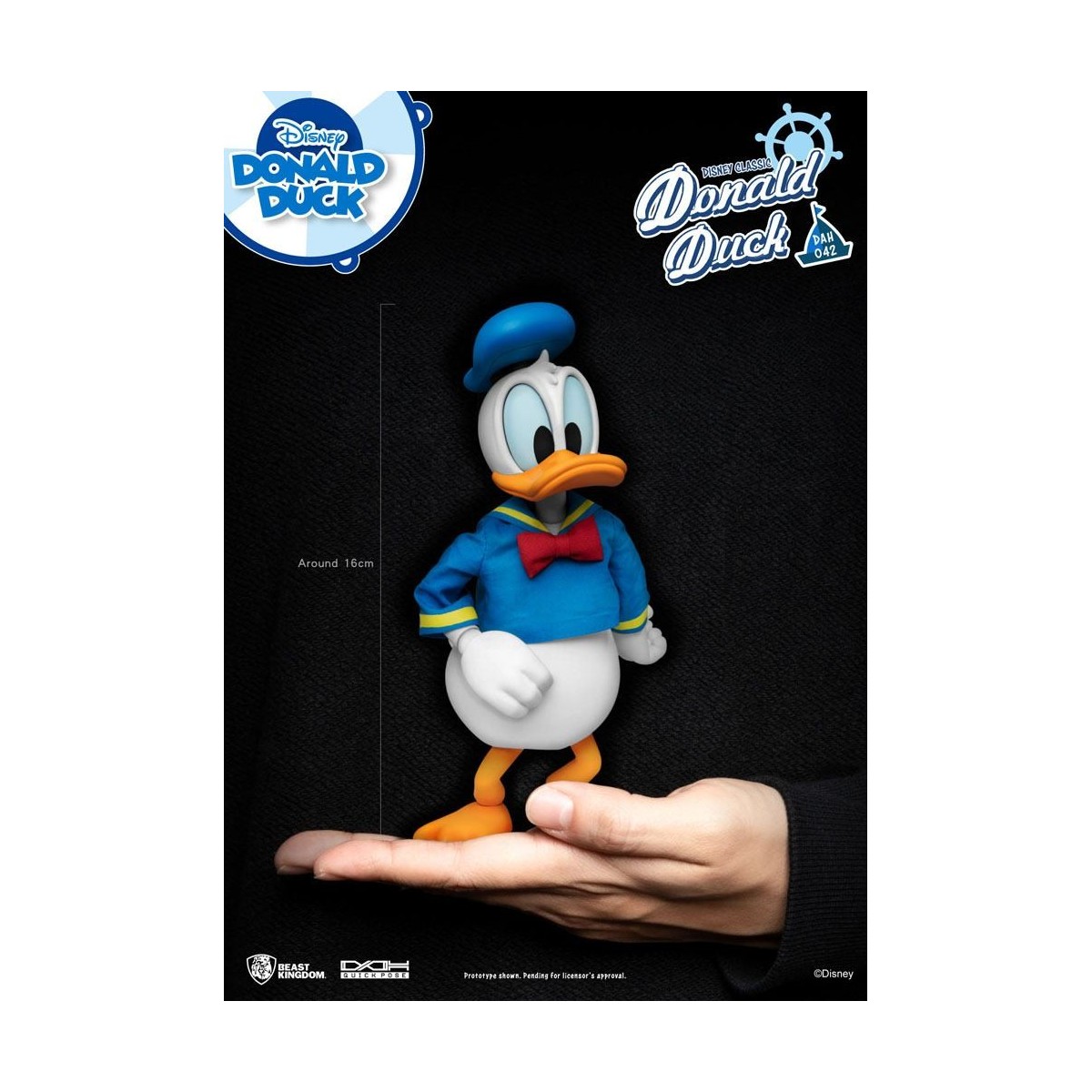 Beast Kingdom Disney Classic Figurine - Donald Duck Classic Version - Dynamic Action Heroes 1/9