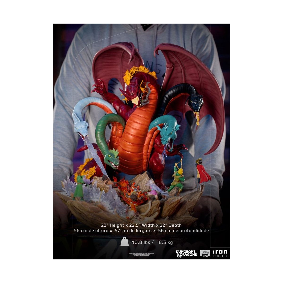 Iron Studios Dungeons & Dragons - 1/20 Half Art Scale Tiamat Battle Statuette