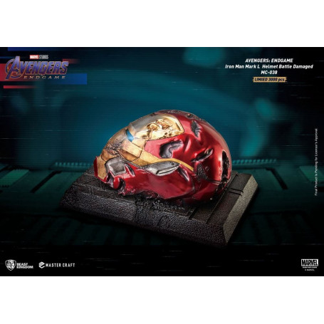 Beast Kingdom - Avengers Endgame Master Craft Iron Man Mark50 Helmet Battle Damaged