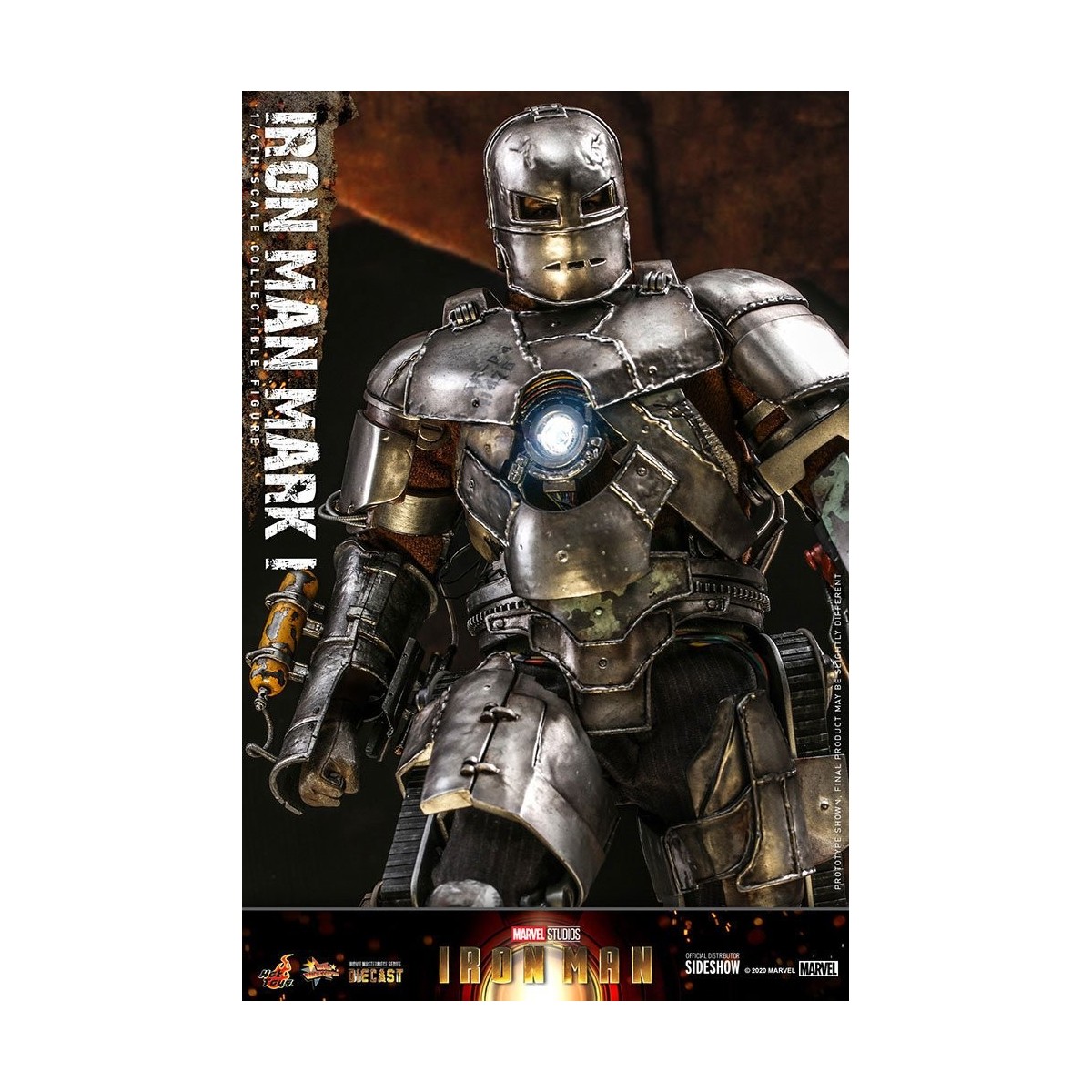 Hot Toys Iron Man Mark I Die Cast Version - Movie Masterpiece 1/6