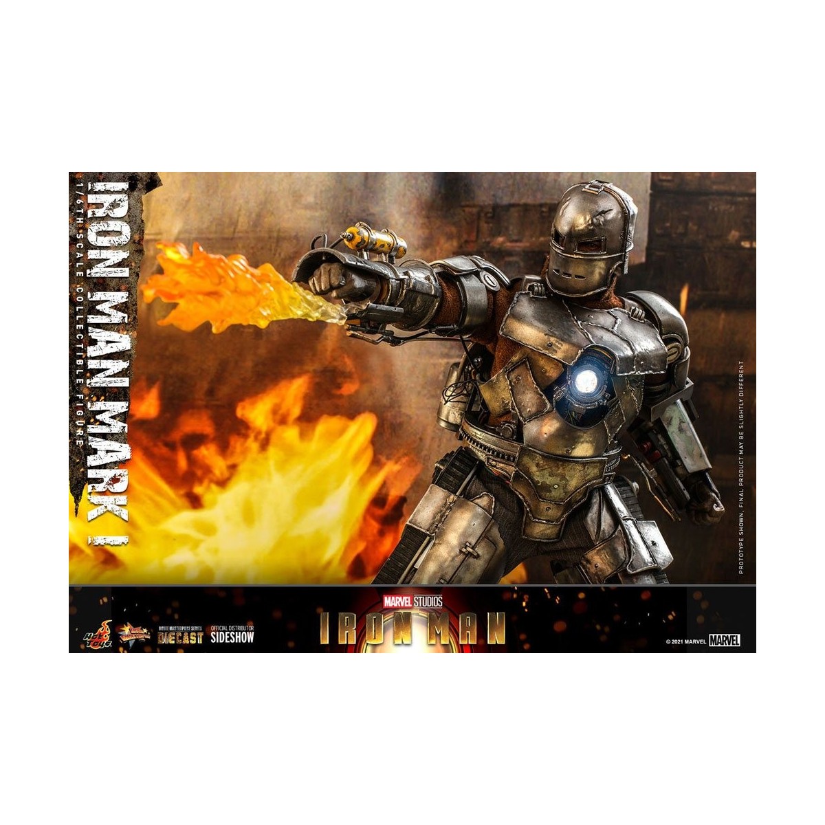 Hot Toys Iron Man Mark I Die Cast Version - Movie Masterpiece 1/6