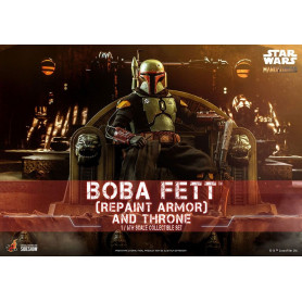 Hot Toys Star Wars The Mandalorian - Boba Fett (Repaint Armor) and Throne 1/6 Movie Masterpiece