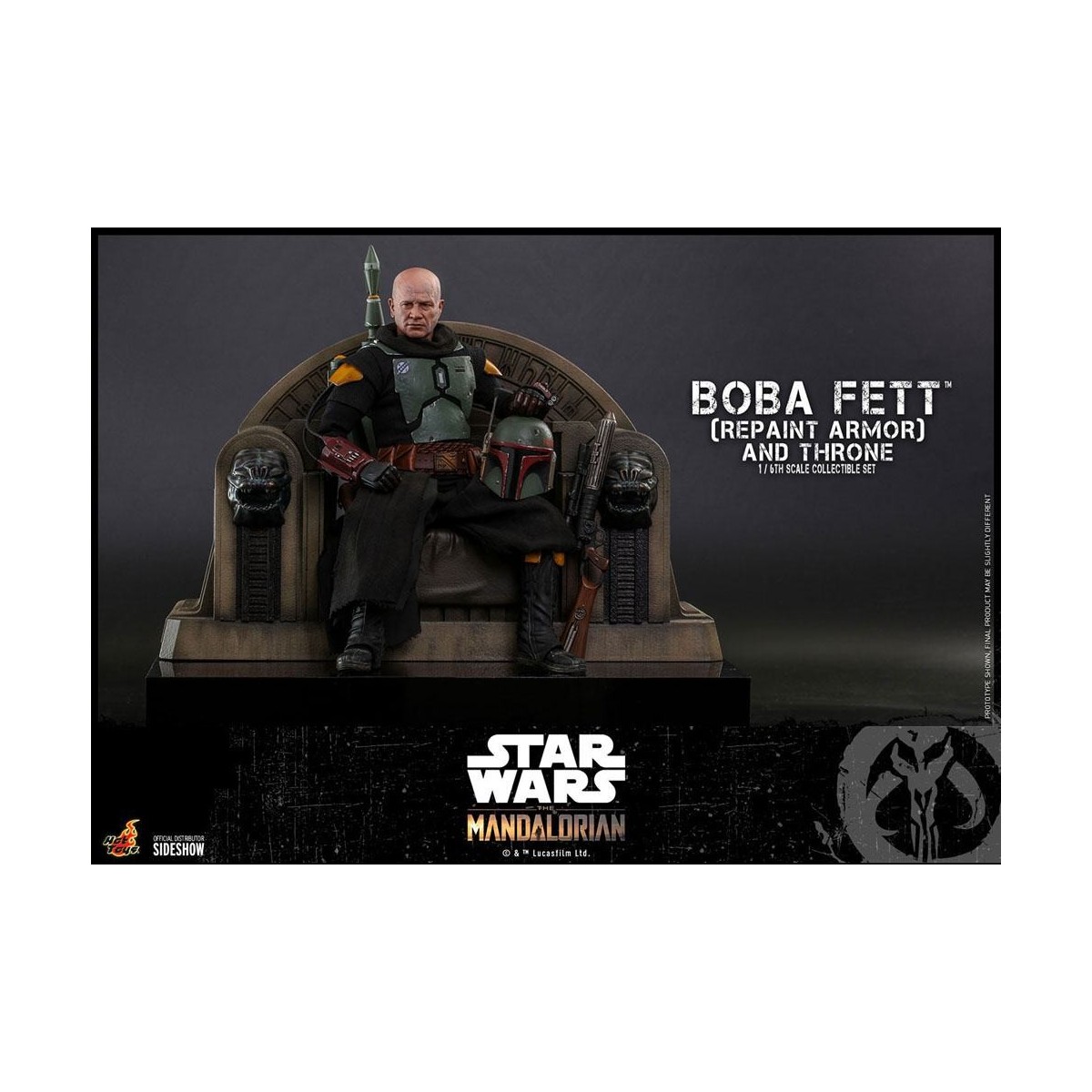 Hot Toys Star Wars The Mandalorian - Boba Fett (Repaint Armor) and Throne 1/6 Movie Masterpiece