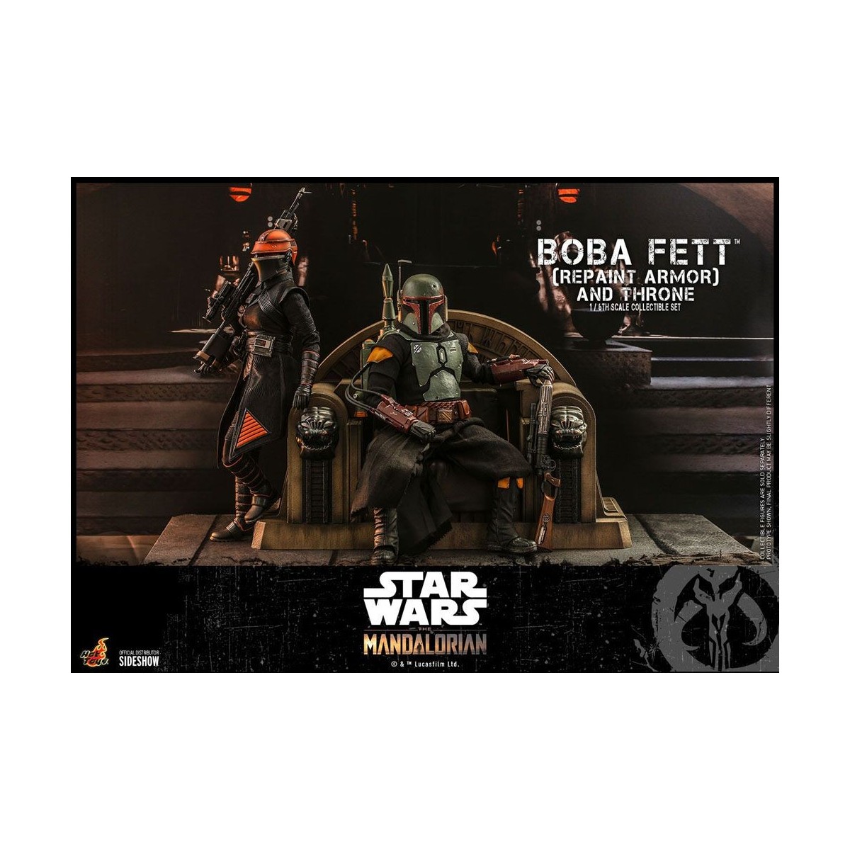 Hot Toys Star Wars The Mandalorian - Boba Fett (Repaint Armor) and Throne 1/6 Movie Masterpiece