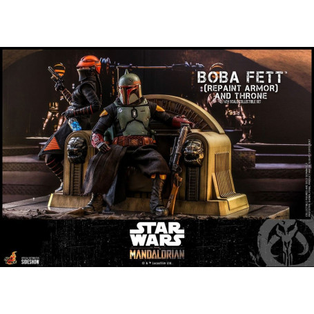 Hot Toys Star Wars The Mandalorian - Boba Fett (Repaint Armor) and Throne 1/6 Movie Masterpiece