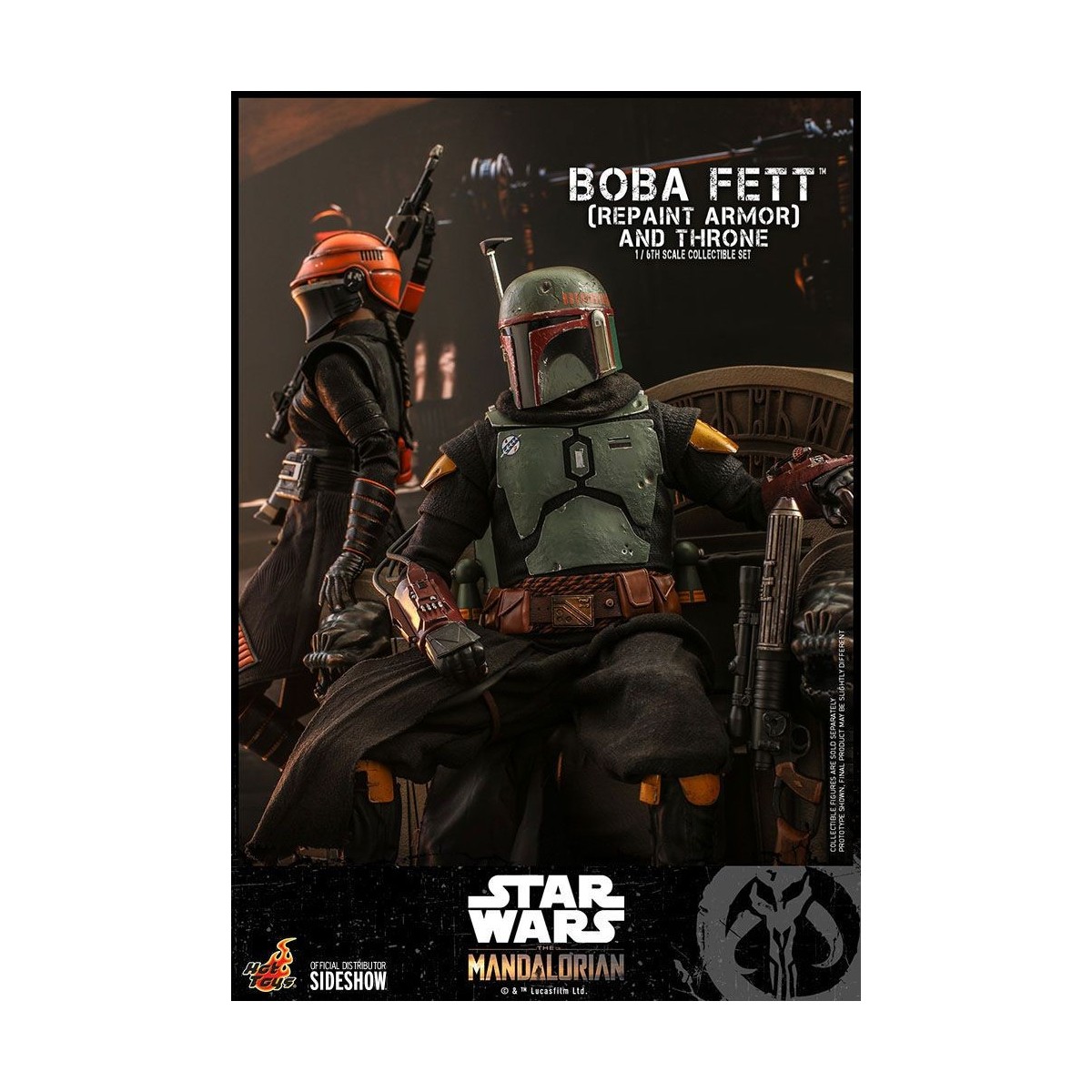 Hot Toys Star Wars The Mandalorian - Boba Fett (Repaint Armor) and Throne 1/6 Movie Masterpiece