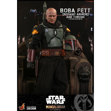Hot Toys Star Wars The Mandalorian - Boba Fett (Repaint Armor) and Throne 1/6 Movie Masterpiece