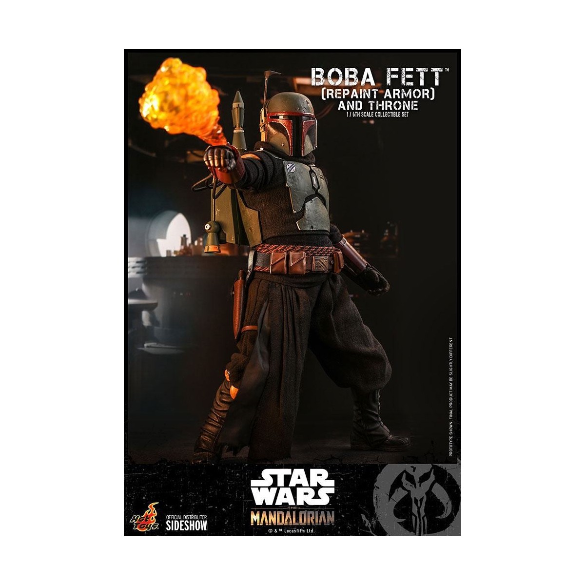 Hot Toys Star Wars The Mandalorian - Boba Fett (Repaint Armor) and Throne 1/6 Movie Masterpiece