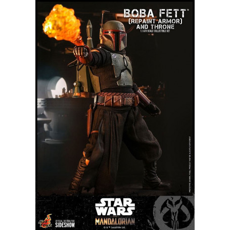 Hot Toys Star Wars The Mandalorian - Boba Fett (Repaint Armor) and Throne 1/6 Movie Masterpiece