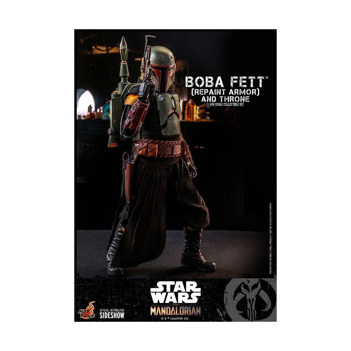 Hot Toys Star Wars The Mandalorian - Boba Fett (Repaint Armor) and Throne 1/6 Movie Masterpiece