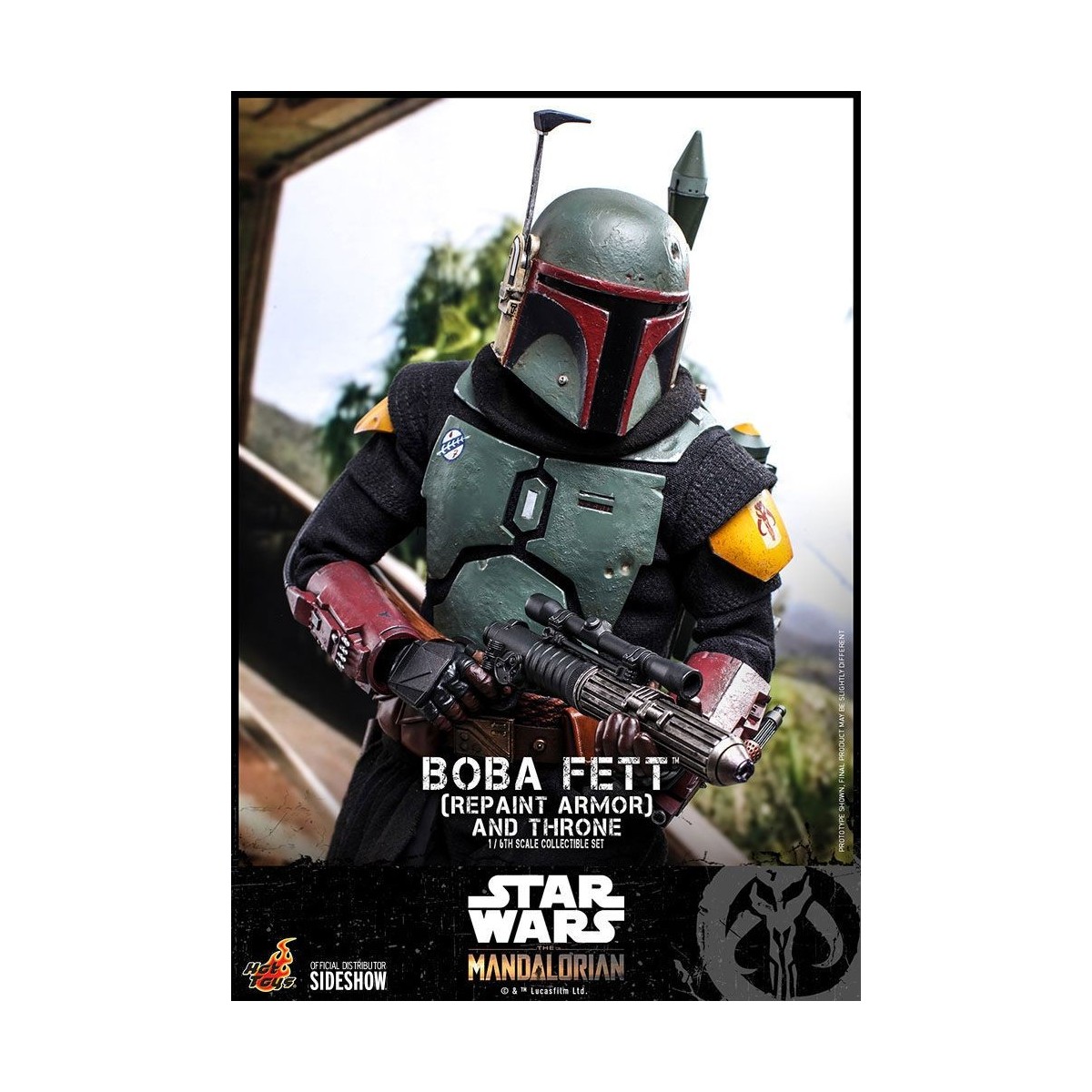 Hot Toys Star Wars The Mandalorian - Boba Fett (Repaint Armor) and Throne 1/6 Movie Masterpiece