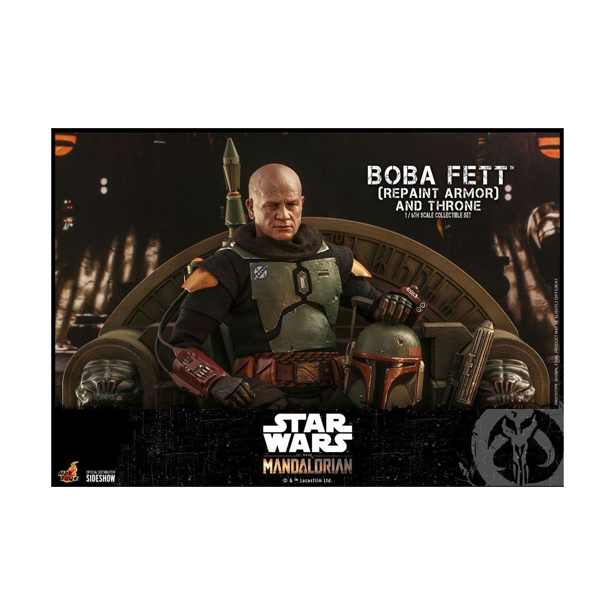 Hot Toys Star Wars The Mandalorian - Boba Fett (Repaint Armor) and Throne 1/6 Movie Masterpiece